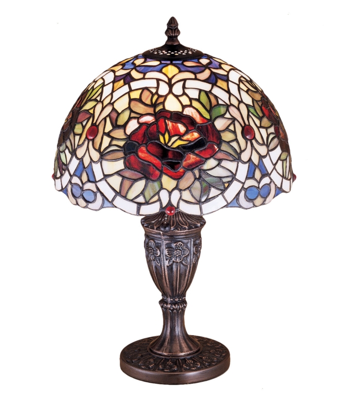Cabernet Red Tiffany-Style Accent Lamp