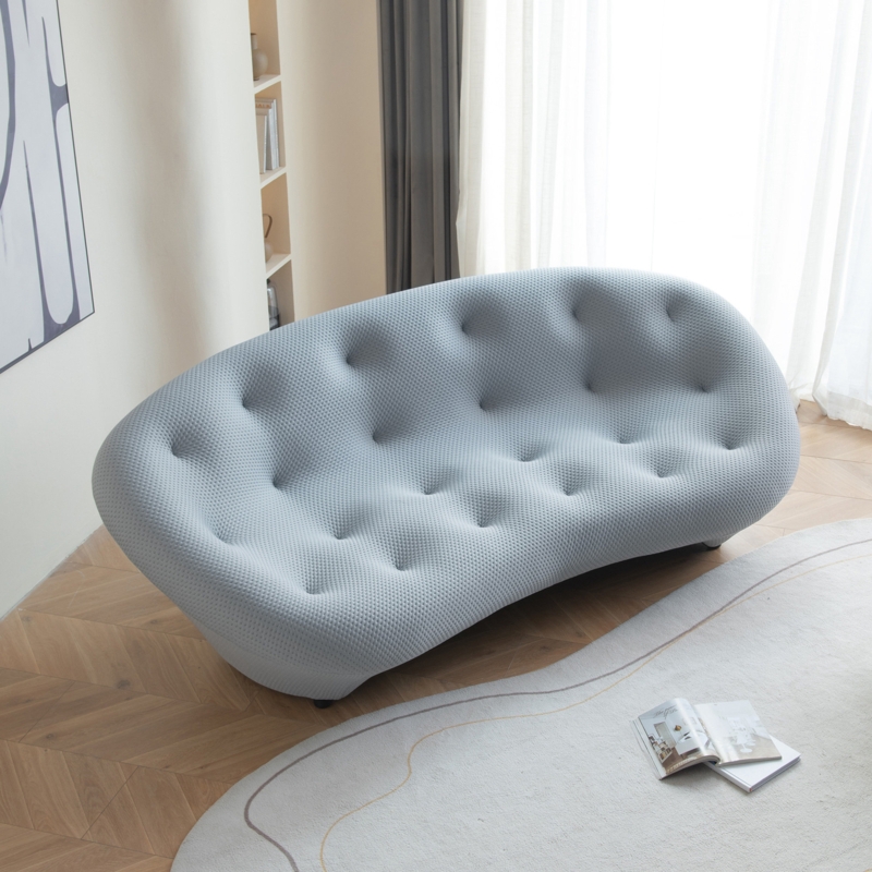 Curved Comfort Sofa with Steel Frame