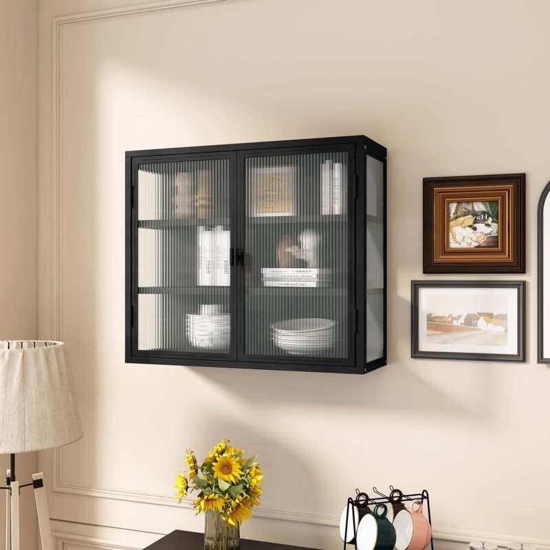 Wall Mounted Cabinet with Glass Doors - Ideas on Foter