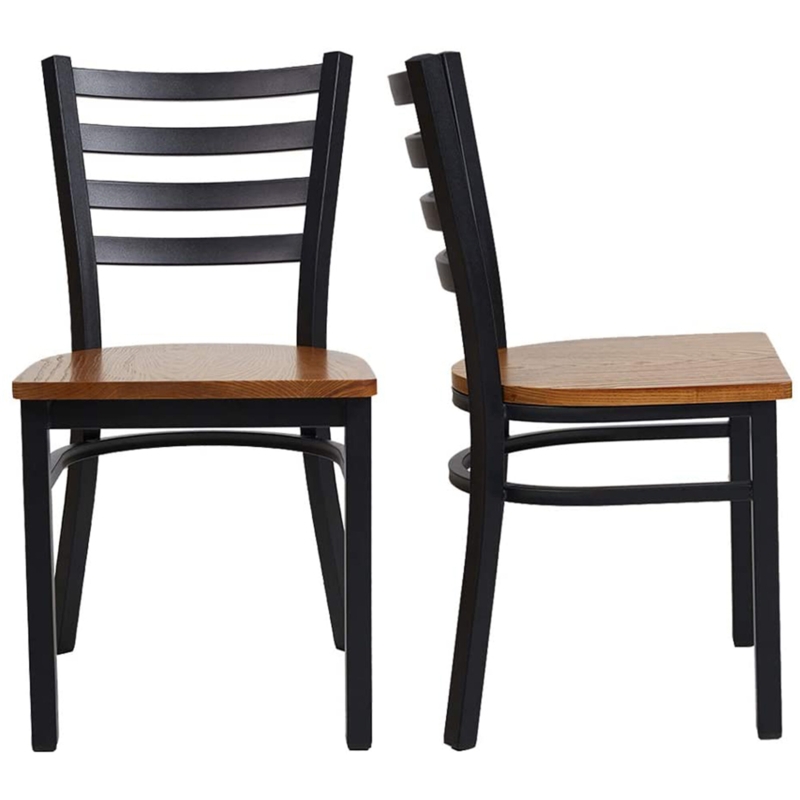 Metal and Wood Side Chair for Dining
