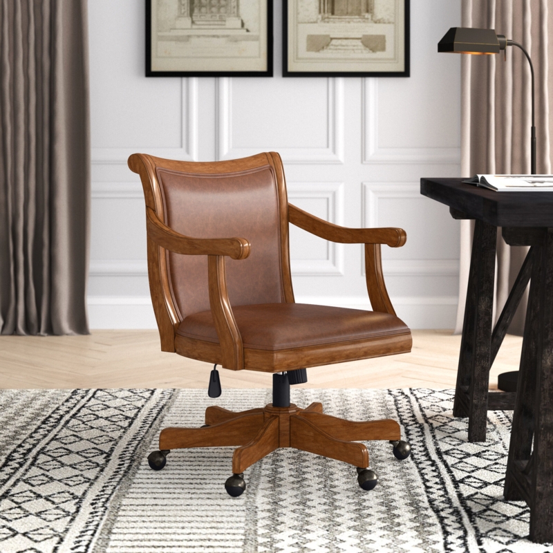 Swivel Task Chair with Curved Backrest