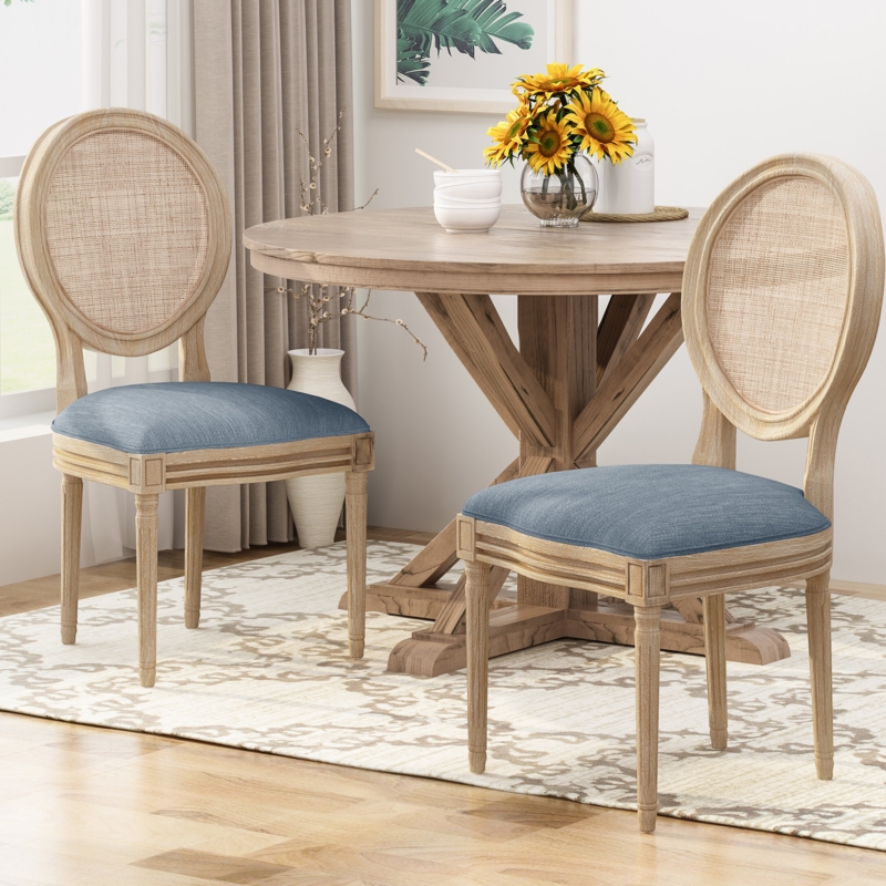 Elegant Wicker Dining Chair Set