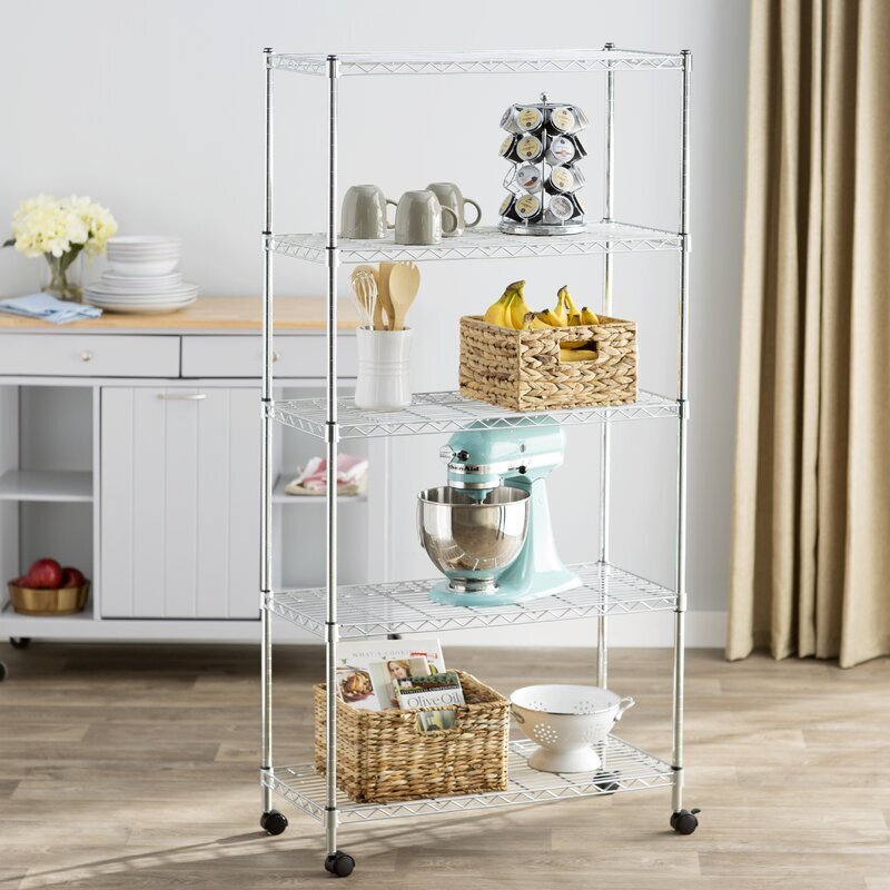 Rollable Wire Kitchen Pantry Shelving