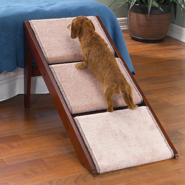 Step-to-Ramp Convertible Pet Staircase