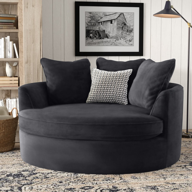 Rounded Low Slung Large Cuddle Chair