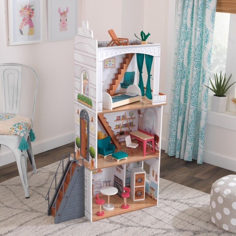 Terraced Dollhouse with Rooftop Terrace