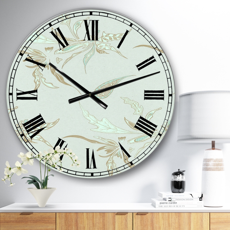 Sleek Modern Wall Clock with Glossy Metal Finish