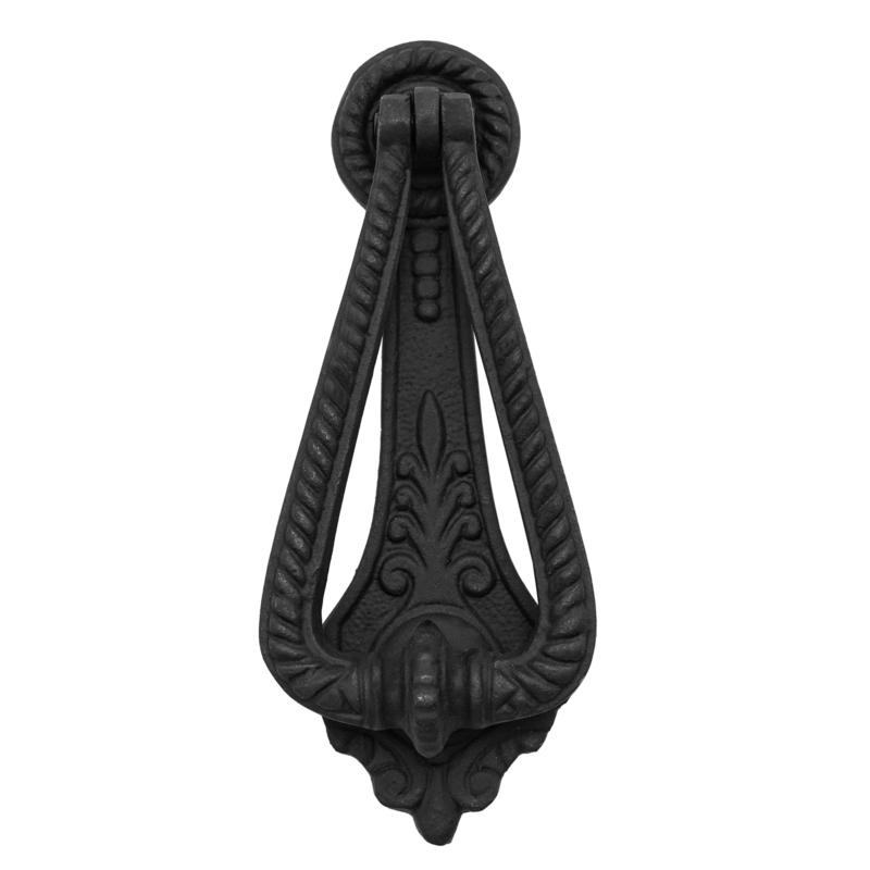 Black Georgian Twist-Style Door Knocker