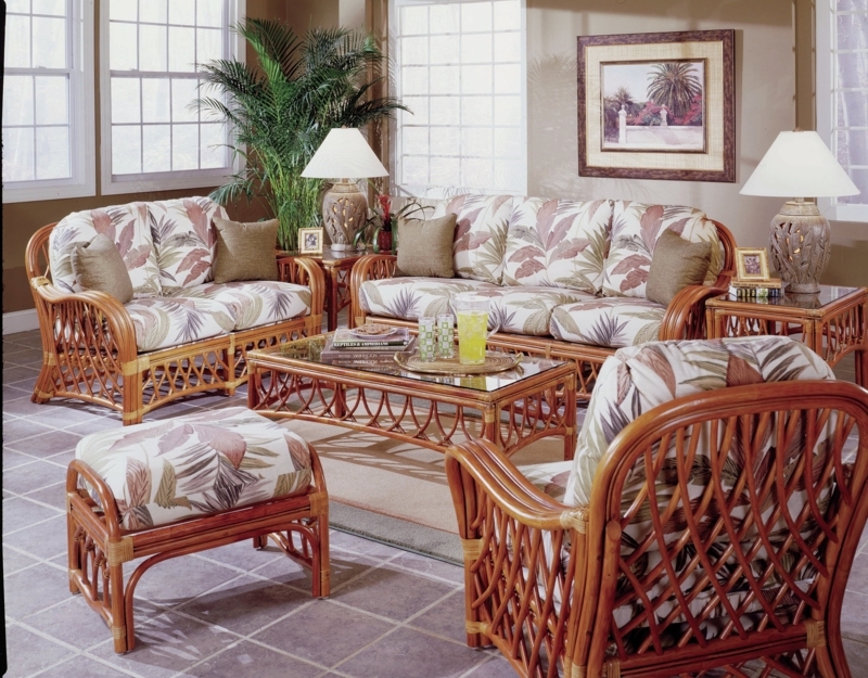 Tropical Rattan Living Room Set