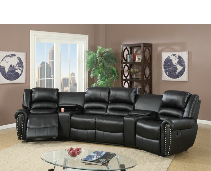 Plush Sofa & Chaise with Recliners