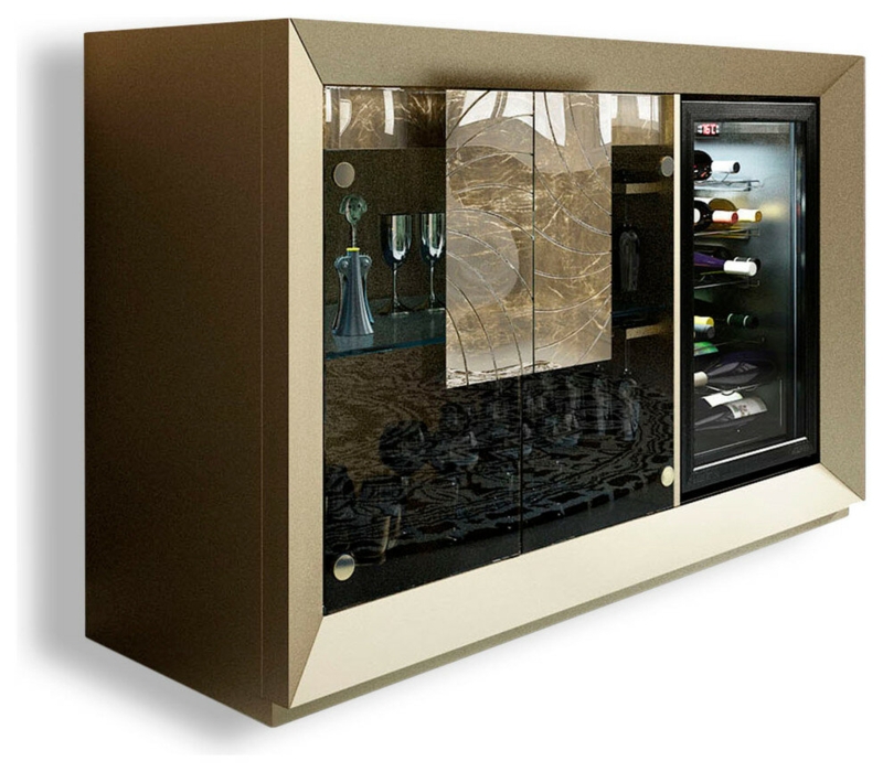 Elegant Bar Cabinet with Wine Storage