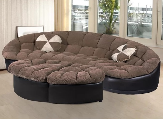 Semicircle Couch With Ottoman