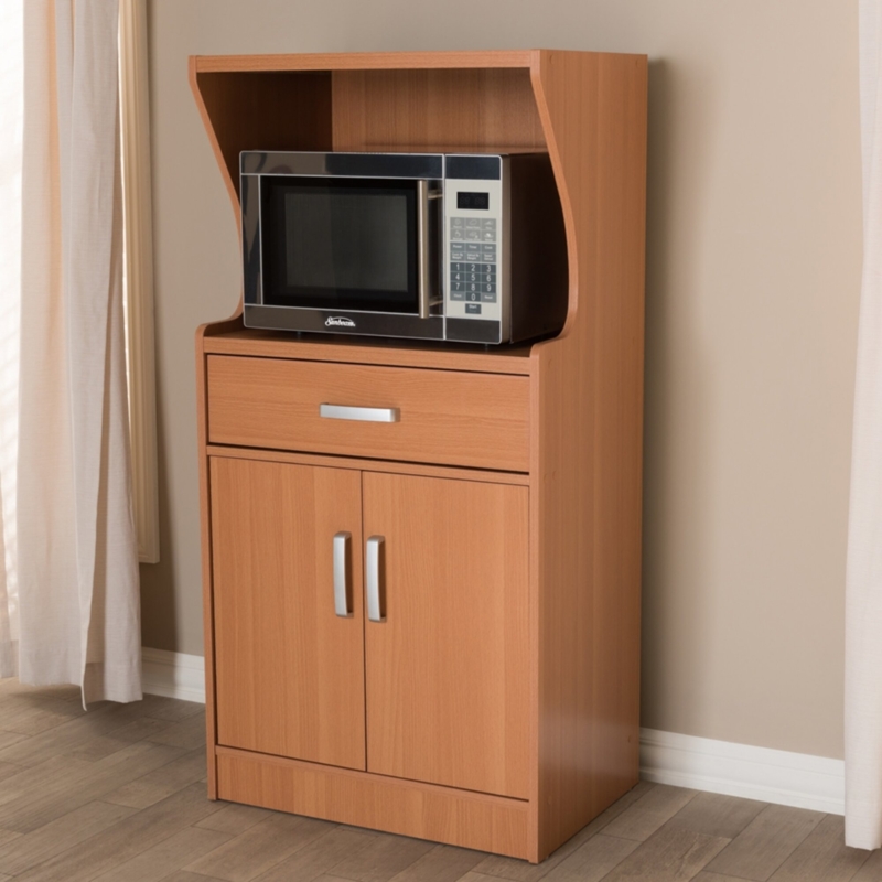 Stylish Kitchen Cabinet with Microwave Compartment