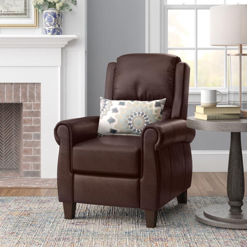 Faux Leather Manual Club Recliner