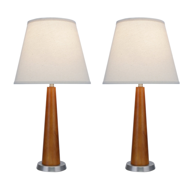Transitional Wooden 21.5" Table Lamp