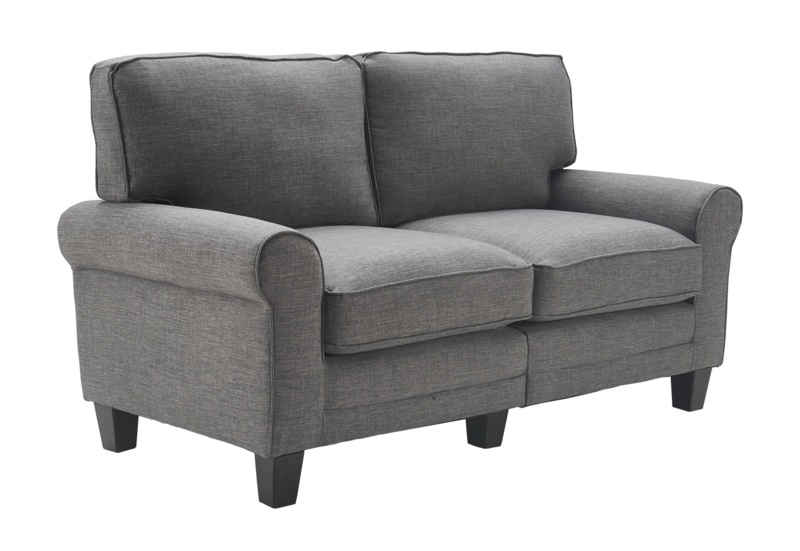 Serta Copenhagen Modern Sofa 61" Loveseat Couch with Pillowed Back Cushions and Rounded Arms