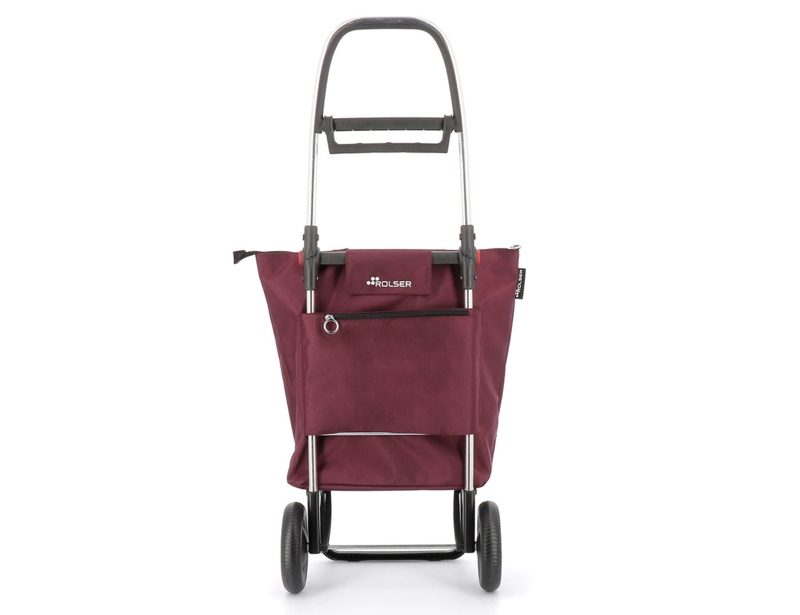 Foldable 2-Wheel Shopping Trolley with Removable Bag