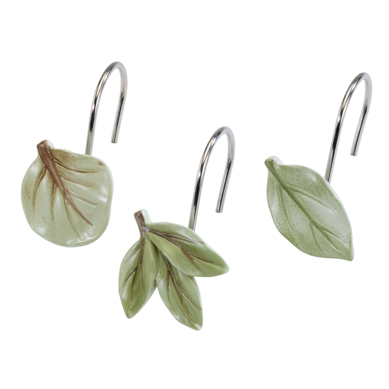 Ombre Leaves Shower Curtain Hooks