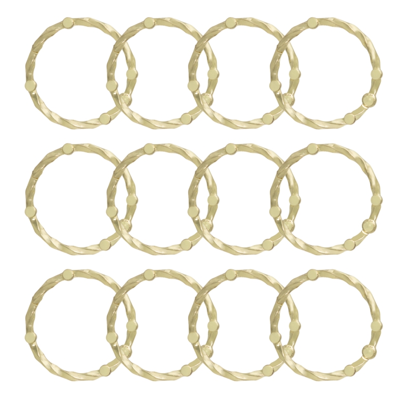 Water-Resistant Shower Curtain Rings Set