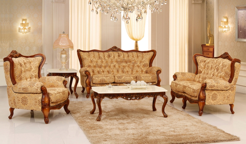 Elegant Embossed Living Room Set
