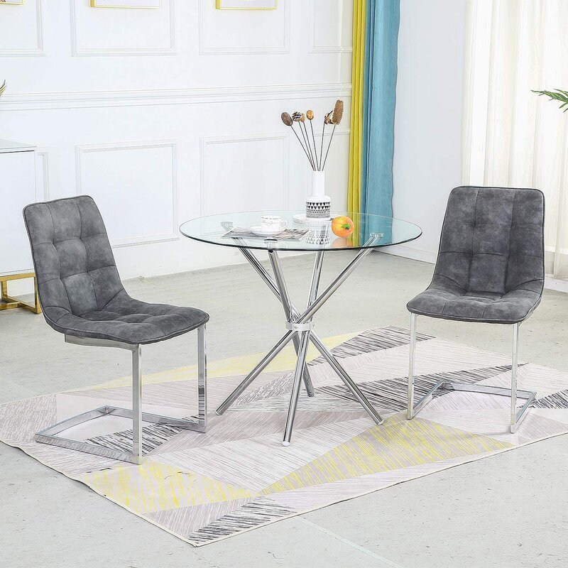 Sleek and simple dining table set for 4