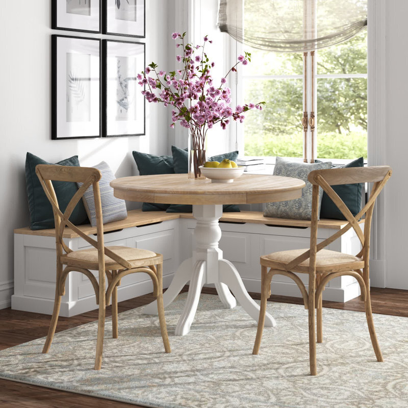 Small Corner Nook Dining Set with French Country Flair