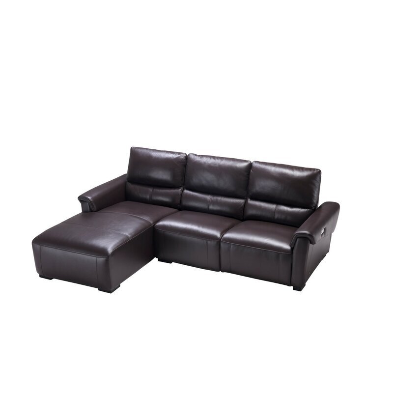 Small Sectional With Recliner in Transitional Style