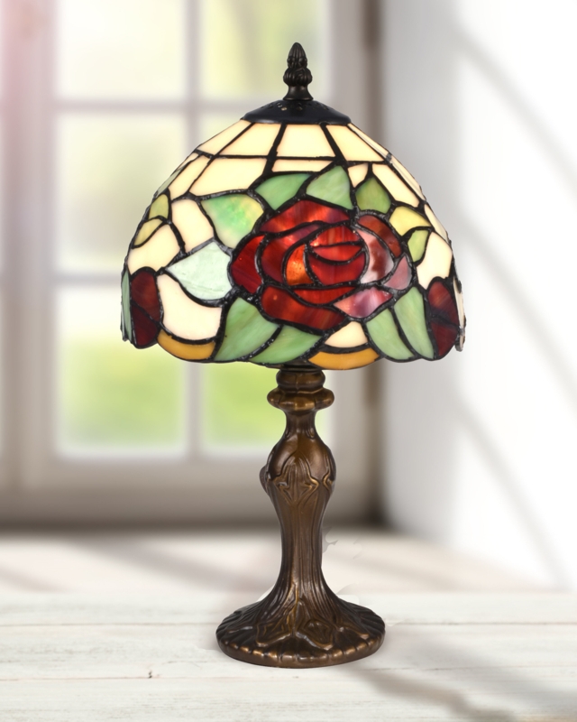 Art Glass Dome Shade Table Lamp