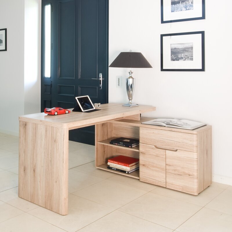 Soft Oak Contemporary Executive Desk
