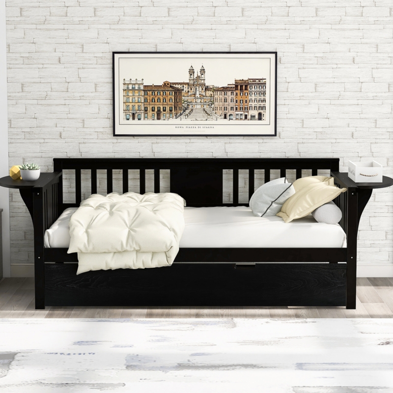 Daybed with Trundle and Side Tables