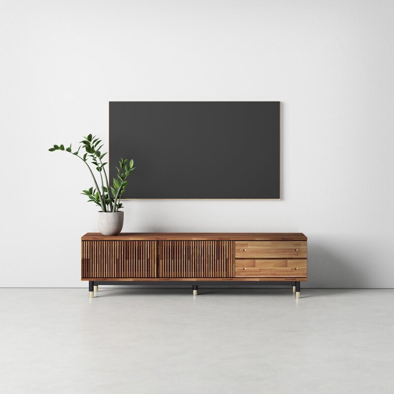 Solid Wood Low Media Console