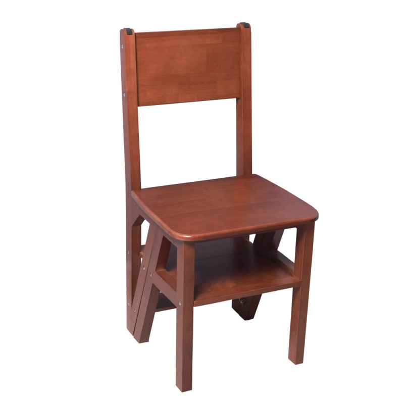 Foldable Wooden Step Stool Ladder Chair
