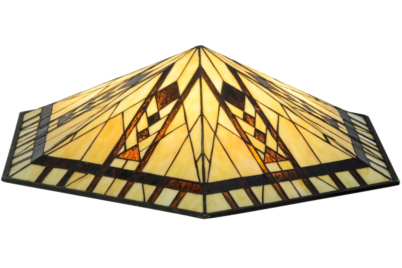 Southwestern Hexagonal Stained Glass Shade