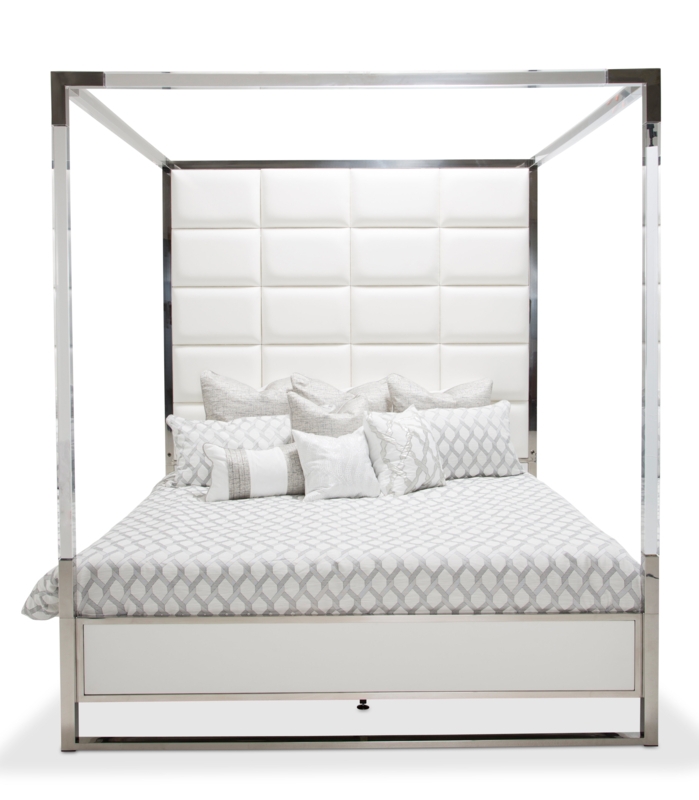 Canopy Bed with USB Charger and Acrylic Frame
