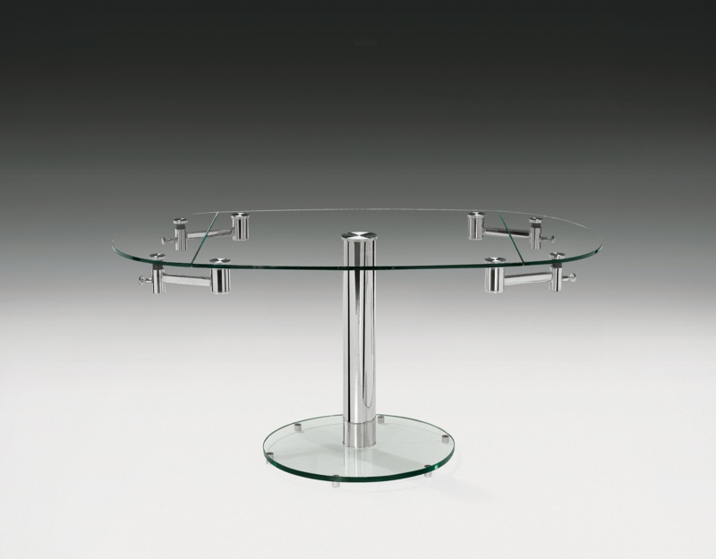 40'' Pedestal Dining Table with Self-Storing Leaves