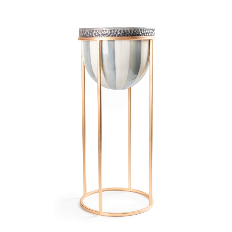 Tall Sterling Stripe Plant Stand Set