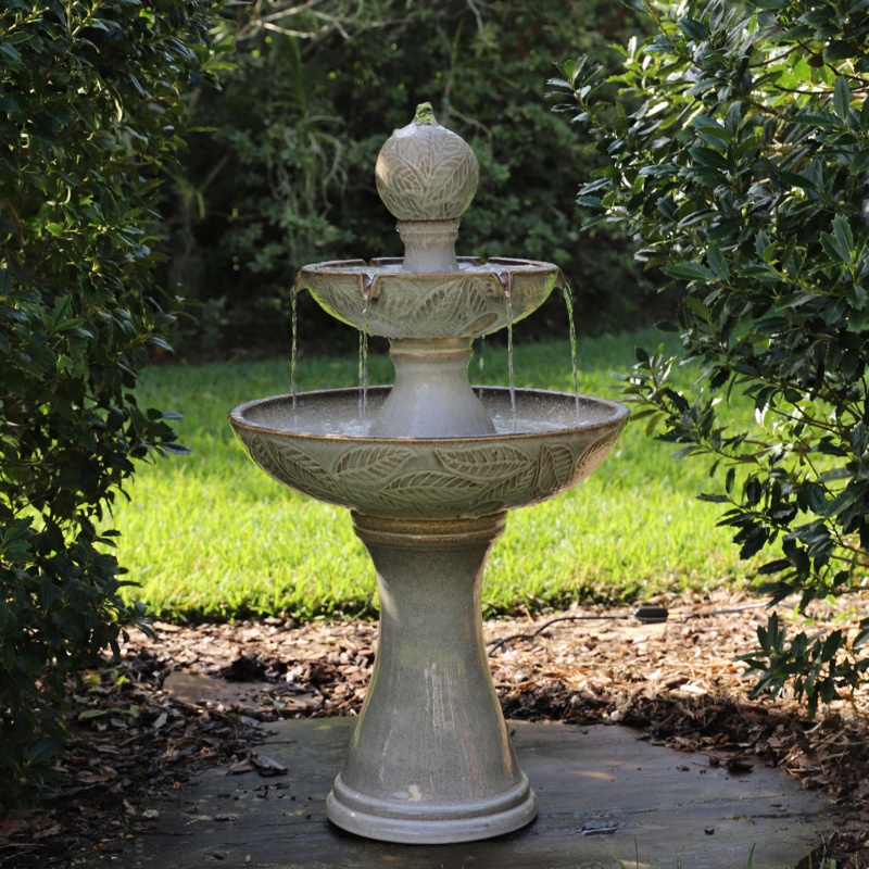 Small Tall Tiered Floor Fountain
