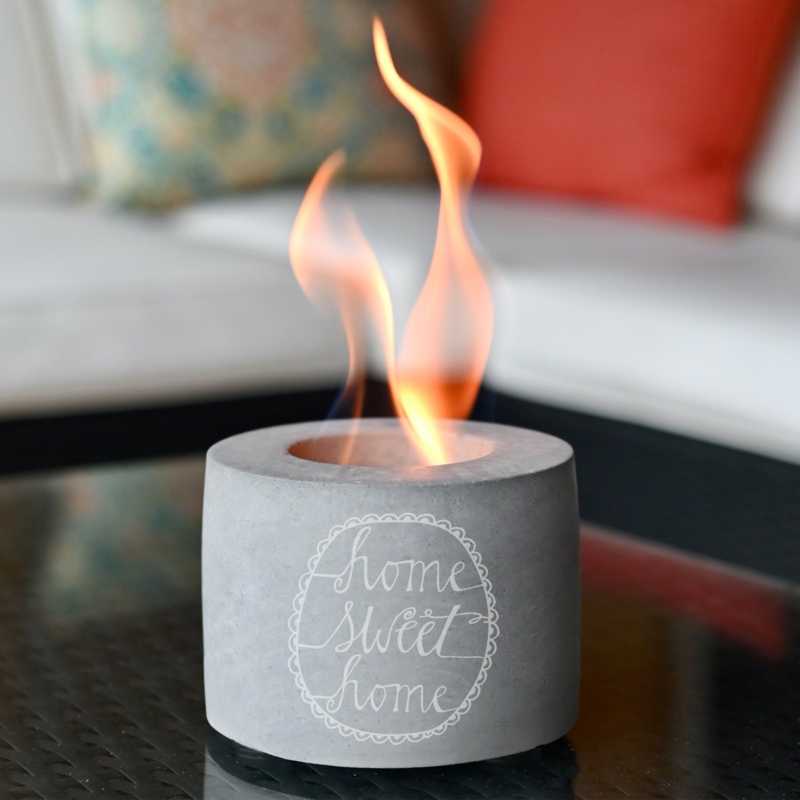 Engrave Home Sweet Home Tabletop Firepit