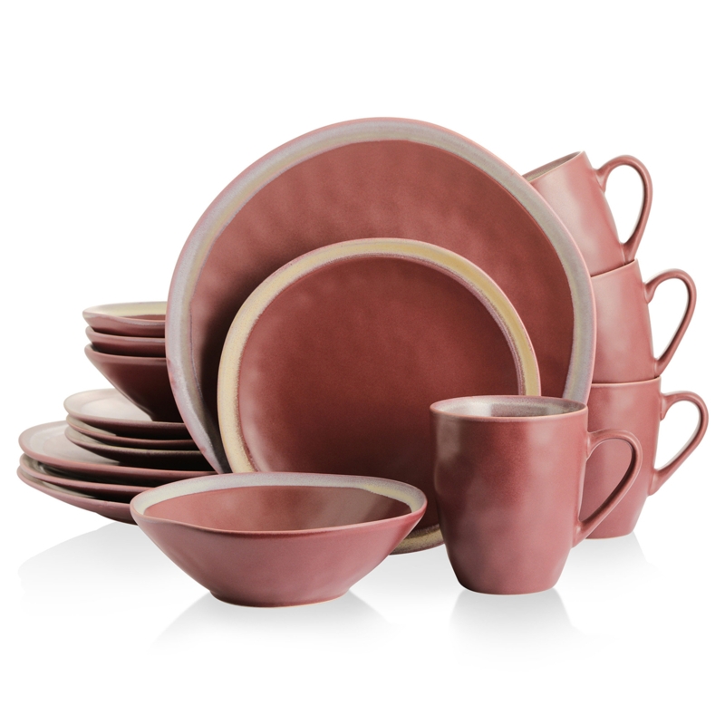 Casual Rustic Dinnerware Set with Thumbprint Texture
