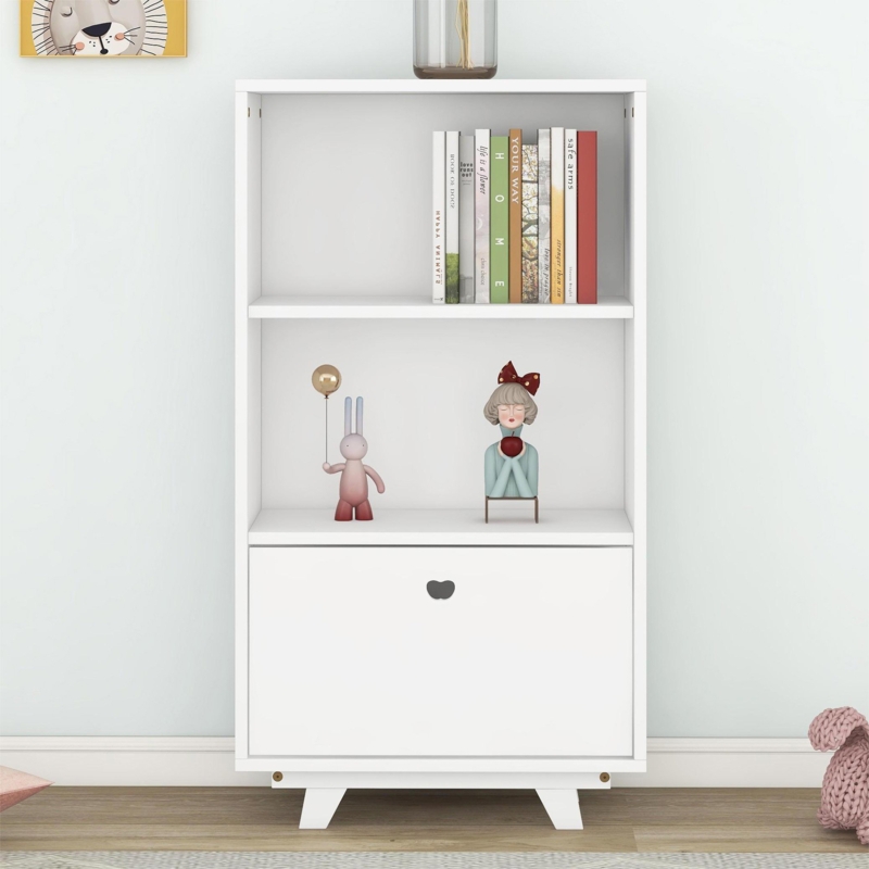 Kids Bookcase with Drawer and Shelves