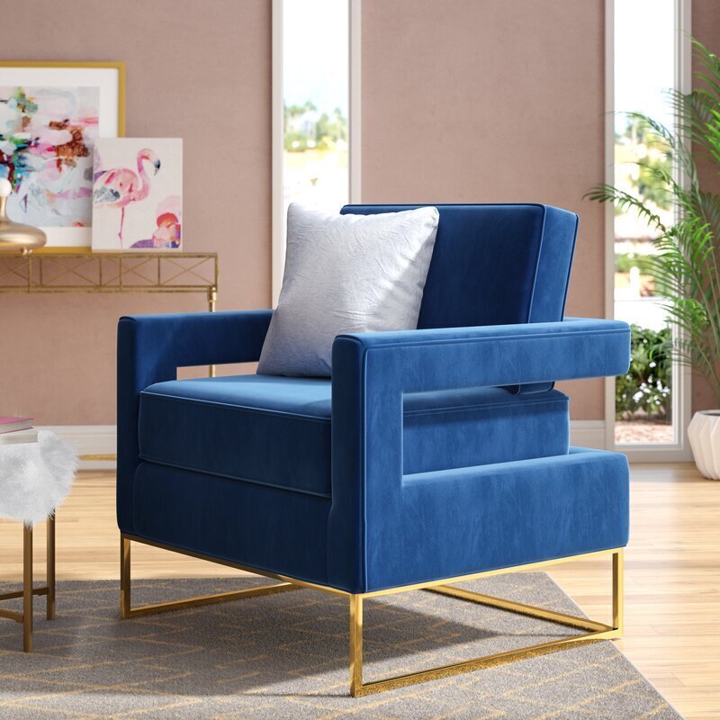 Stylish and colorful accent chair