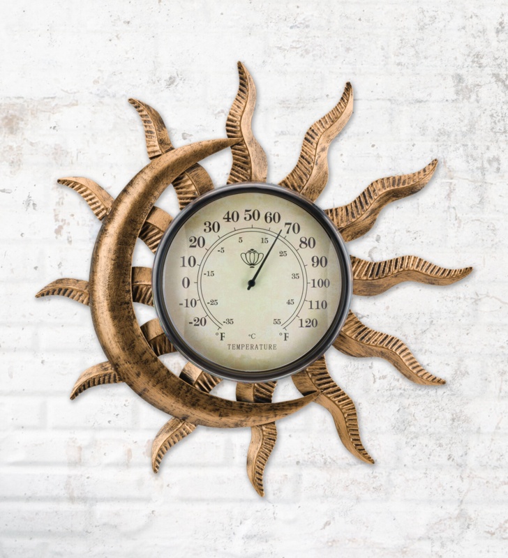 2-in-1 Sun and Moon Wall Decor Thermometer