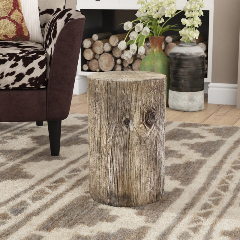 Coastal-Inspired Wooden Accent Table & Stool