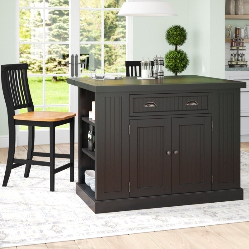 Swanscombe Kitchen Island with Granite Top