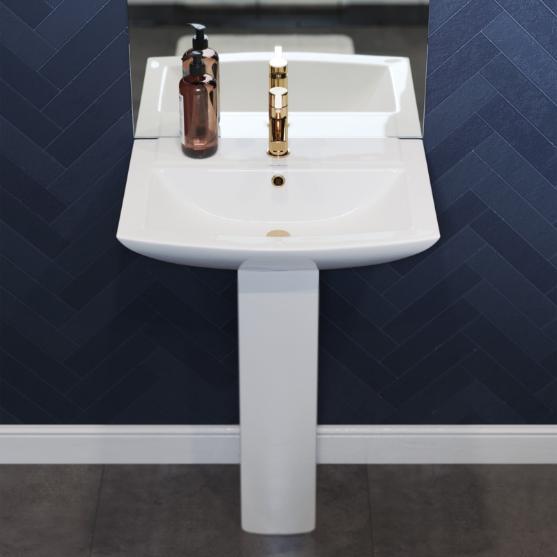 Pedestal Sink with Universal Design