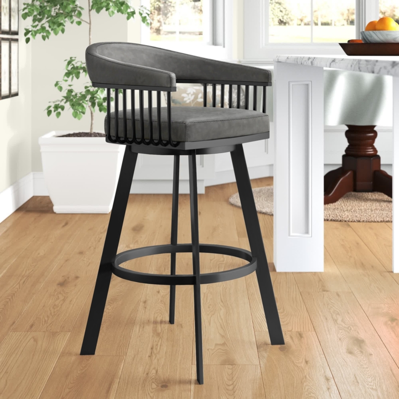 Swivel Counter and Bar Stool with Lumbar Support