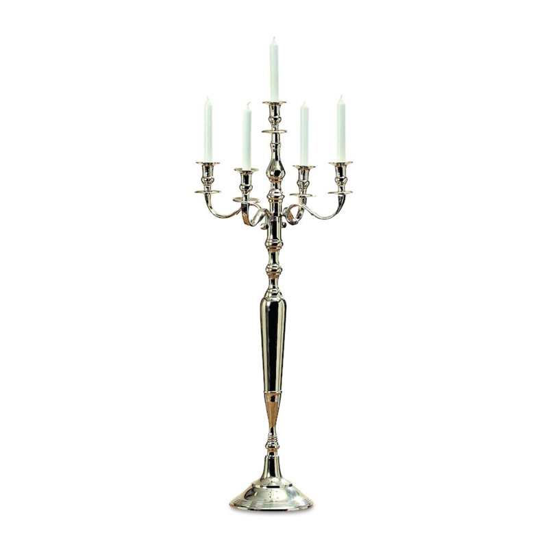 Tall Five Metal Candelabra | Foter