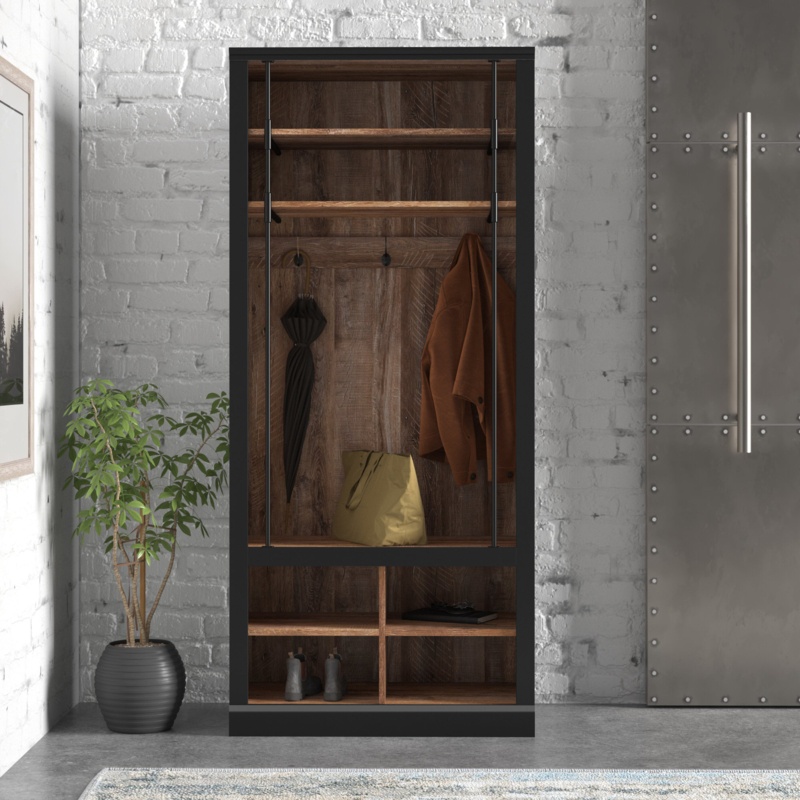 Tamera 32'' Wide Hall Tree with Bench and Shoe Storage