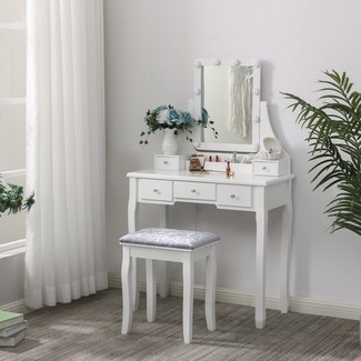 White Makeup Vanities - Foter