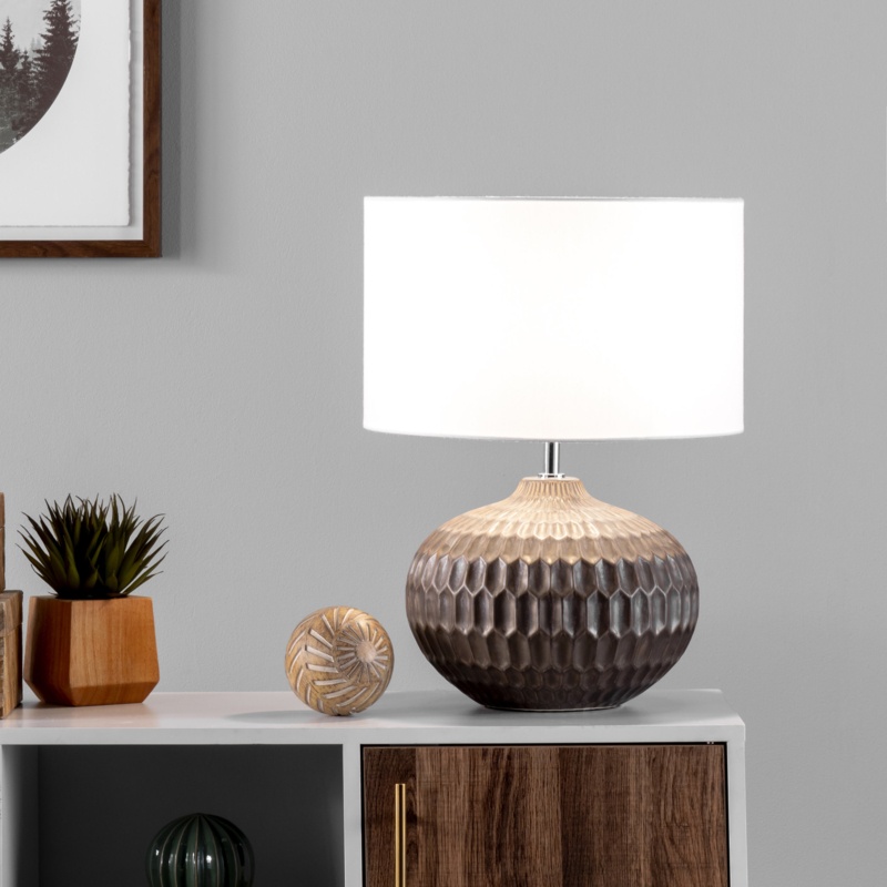 Rustic Sphere Base Table Lamp